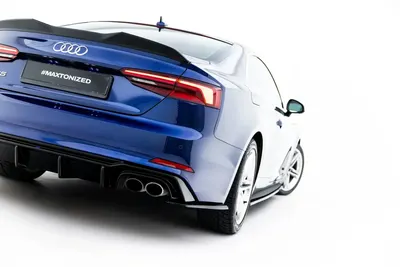 Maxton Design Heck-Seitensplitter V.2 für Audi S5 Coupé F5 – Schwarz glänzend