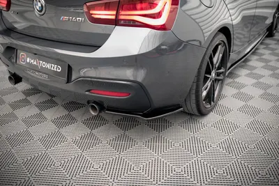Maxton Design Heck-Seitensplitter V.2 für BMW 1er F20/F21 M-Power Facelift – Schwarz glänzend