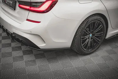 Maxton Design Heck-Seitensplitter V.2 für BMW 3er G20 / G21 M-Paket – Schwarz glänzend