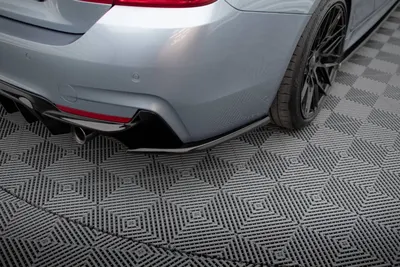 Maxton Design Heck-Seitensplitter V.2 für BMW 4er Coupé M-Paket F32 – Schwarz glänzend