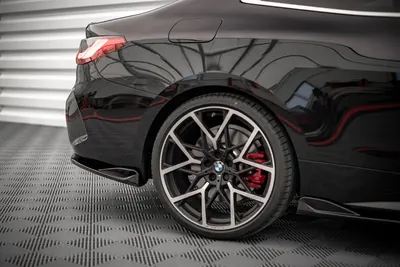 Maxton Design Heck-Seitensplitter V.2 für BMW 4er M-Paket G22 / G23 / G22 Facelift / G23 Facelift – Schwarz glänzend