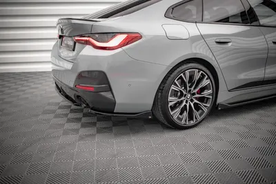 Maxton Design Heck-Seitensplitter V.2 für BMW 4er Gran Coupé M-Paket G26 – Schwarz glänzend