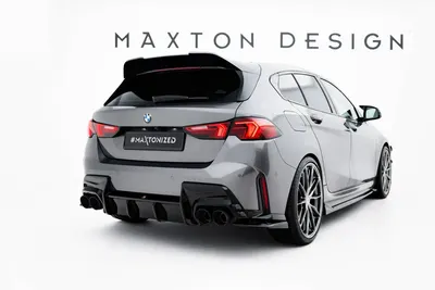 Maxton Design Heck-Seitensplitter V.2 für BMW M135i F70 / BMW 1er M-Paket F70 – Schwarz glänzend