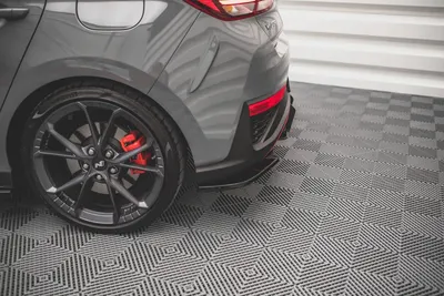Maxton Design Heck-Seitensplitter V.2 für Hyundai i30 N Schrägheck Mk3 Facelift – Schwarz glänzend