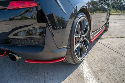 Maxton Design Heck-Seitensplitter V.2 für Hyundai i30 N Mk3 Schrägheck – Schwarz glänzend