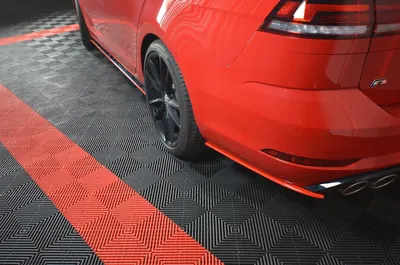Maxton Design Heck-Seitensplitter V.2 für VW Golf 7 R Variant Facelift – Schwarz glänzend