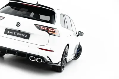 Maxton Design Heck-Seitensplitter V.2 für VW Golf 8 R Variant / Mk8 Facelift Passt nur mit: VW-GO-8F-R-VA-RS1G+RS1RG – Schwarz glänzend