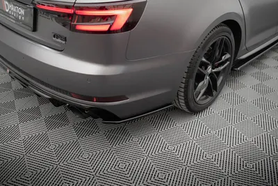 Maxton Design Heck-Seitensplitter V.3 für Audi A4 S line B9 – Schwarz glänzend