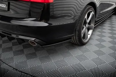 Maxton Design Heck-Seitensplitter V.3 für Audi A6 Avant / Limousine C7 – Schwarz glänzend