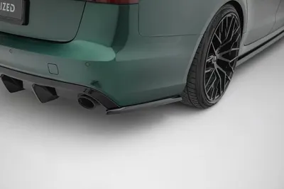 Maxton Design Heck-Seitensplitter V.3 für Audi A6 S line Avant C7 – Schwarz glänzend
