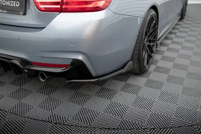 Maxton Design Heck-Seitensplitter V.3 für BMW 4er Coupé M-Paket F32 – Schwarz glänzend