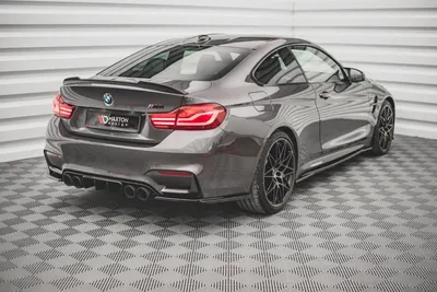 Maxton Design Heck-Seitensplitter V.3 für BMW M4 F82 – Schwarz glänzend