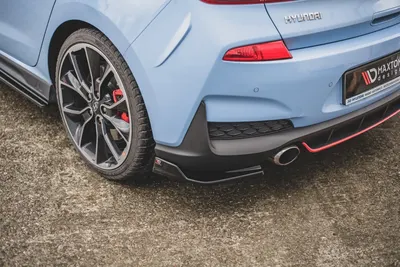 Maxton Design Heck-Seitensplitter V.3 für Hyundai i30 N Mk3 Schrägheck – Schwarz glänzend