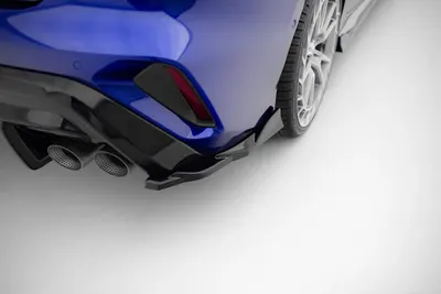 Maxton Design Heck-Seitensplitter V.4 für Audi S3 Limousine 8Y Facelift – Schwarz glänzend