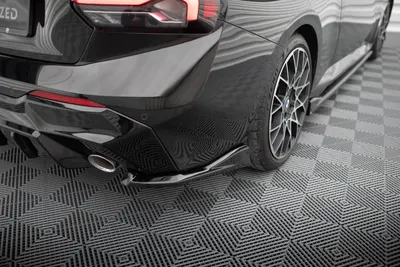 Maxton Design Heck-Seitensplitter V.4 für BMW 2er G42 – Schwarz glänzend