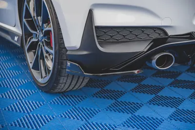 Maxton Design Heck-Seitensplitter V.4 für Hyundai i30 N Mk3 Schrägheck – Schwarz glänzend