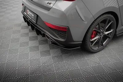 Maxton Design Heck-Seitensplitter V.5 für Hyundai i30 N Schrägheck Mk3 Facelift – Schwarz glänzend