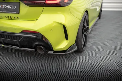 Maxton Design Heck-Seitensplitter V.9 für BMW 1er M-Paket / M135i F40 – Schwarz glänzend