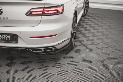 Maxton Design Heck-Seitensplitter für VW Arteon R-Line Limousine / Shooting Brake Mk1 Facelift – Schwarz glänzend