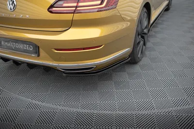 Maxton Design Heck-Seitensplitter für VW Arteon R-Line Limousine / Shooting Brake Mk1 – Schwarz glänzend