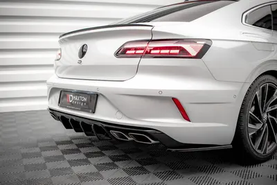 Maxton Design Heck-Seitensplitter für VW Arteon R Limousine / Shooting Brake Mk1 Facelift – Schwarz glänzend