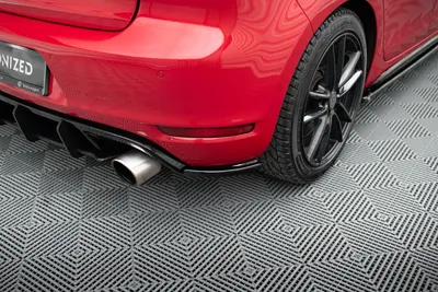Maxton Design Heck-Seitensplitter für VW Golf 6 GTI 35th – Schwarz glänzend