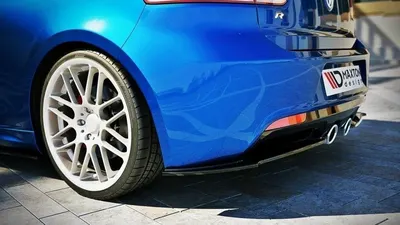 Maxton Design Heck-Seitensplitter für VW Golf 6 R – Schwarz glänzend