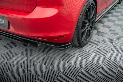 Maxton Design Heck-Seitensplitter für VW Golf 7 GTI Clubsport – Schwarz glänzend