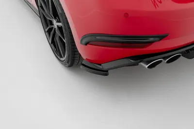 Maxton Design Heck-Seitensplitter für VW Golf 7 Schrägheck R / R-Line Facelift – Schwarz glänzend