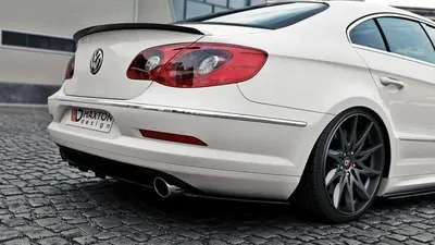 Maxton Design Heck-Seitensplitter für VW Passat CC R36 Rline – Schwarz glänzend