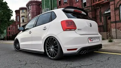 Maxton Design Heck-Seitensplitter für VW Polo GTI Mk5 Facelift – Schwarz glänzend