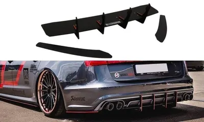 Maxton Design Heckdiffusor für Audi S6 C7 Facelift – Schwarz matt