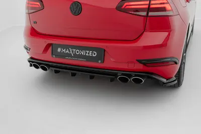 Maxton Design Heckdiffusor für VW Golf 7 R Schrägheck Facelift – Schwarz glänzend