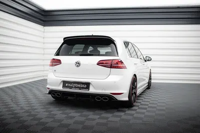 Maxton Design Heckdiffusor für VW Golf 7 R Schrägheck – Schwarz matt