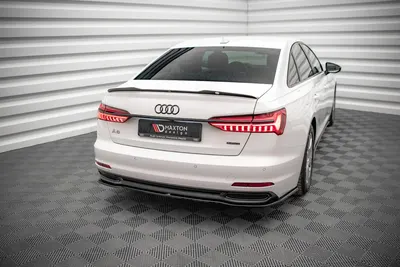 Maxton Design Hecksplitter für Audi A6 C8 – Schwarz glänzend