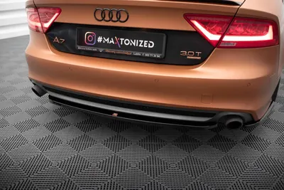 Maxton Design Hecksplitter für Audi A7 S line C7 – Schwarz glänzend