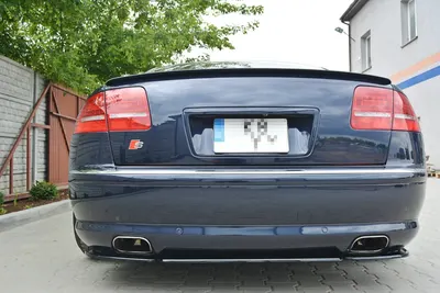 Maxton Design Hecksplitter für Audi A8 W12 D3 – Schwarz glänzend