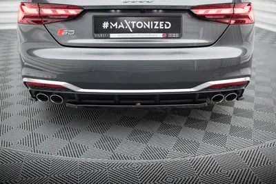 Maxton Design Hecksplitter für Audi S5 Sportback / Coupé F5 Facelift – Schwarz glänzend