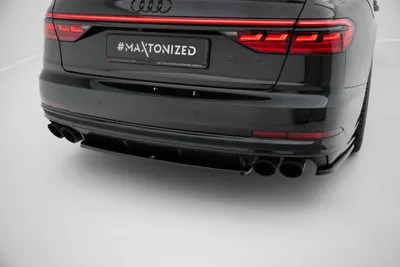 Maxton Design Hecksplitter für Audi S8 D5 – Schwarz glänzend