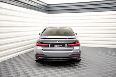 Maxton Design Hecksplitter für BMW 5er M-Paket Limousine / Touring G30 / G31 Facelift – Schwarz glänzend