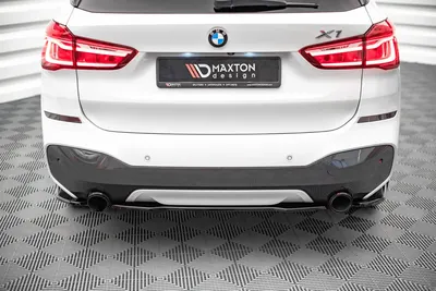 Maxton Design Hecksplitter für BMW X1 M-Paket F48 / F48 Facelift – Schwarz glänzend