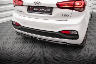 Maxton Design Hecksplitter für Hyundai i20 Mk2 Facelift – Schwarz glänzend