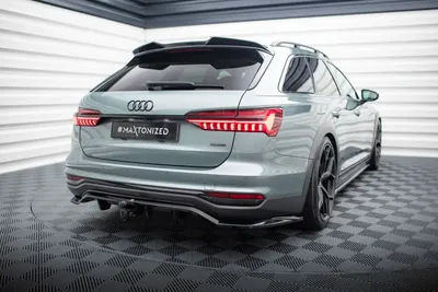 Maxton Design Hecksplitter mit vertikalen Streben für Audi A6 Allroad C8 – Schwarz glänzend