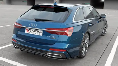 Maxton Design Hecksplitter mit vertikalen Streben für Audi A6 S line C8 – Schwarz glänzend