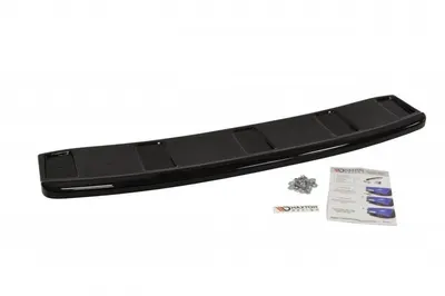 Maxton Design Hecksplitter mit vertikalen Streben für Audi A7 S line C7 Facelift – Schwarz glänzend