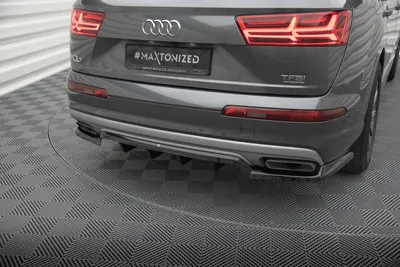 Maxton Design Hecksplitter mit vertikalen Streben für Audi Q7 Mk2 – Schwarz glänzend