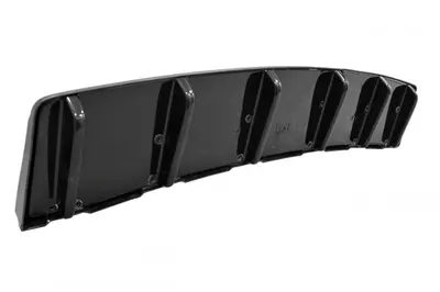Maxton Design Hecksplitter mit vertikalen Streben für Audi S6 C7 Avant – Schwarz glänzend