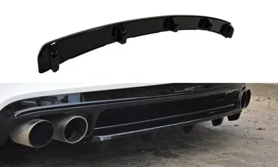 Maxton Design Hecksplitter mit vertikalen Streben für Audi TT S 8J – Schwarz glänzend