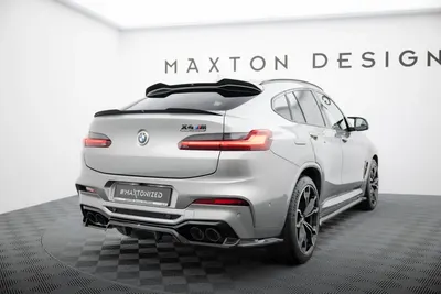 Maxton Design Hecksplitter mit vertikalen Streben für BMW X4 M F98 – Schwarz glänzend