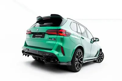 Maxton Design Hecksplitter mit vertikalen Streben für BMW X5 M F95 / F95 Facelift – Schwarz glänzend